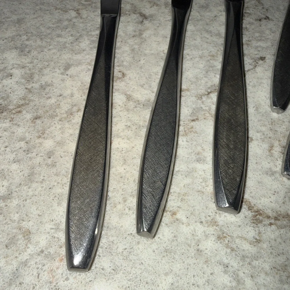 7 Vintage Ekco Eterna Corsair Custom Stainless Steel Flatware Silverware Japan